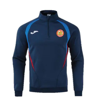 Harlow Town Champ 20 1/4 Zip Navy/Royal/Red JNR