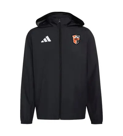 Harlow Tekkers Adidas Entrada 26 Hooded Multi Jacket Black JNR