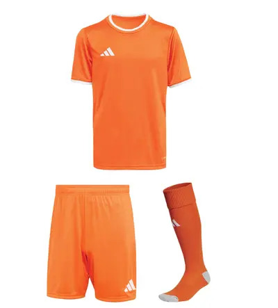 Adidas Entrada 26 Short-Sleeve Goalkeeper Set Orange/White SNR