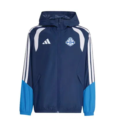 Bocas Adidas Tiro 26 Comp Hooded All-Weather Jacket Navy JNR