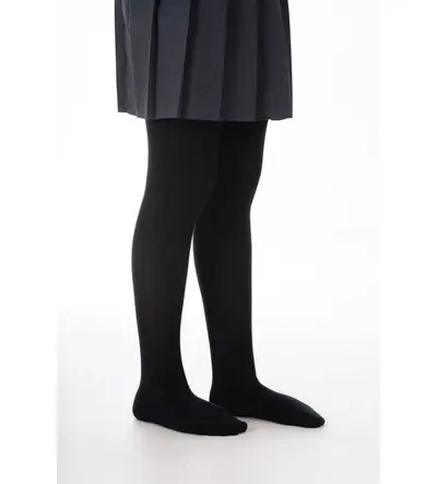 Cotton Rich Tights Black (2 PACK)