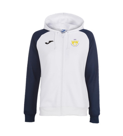Woodford Wells Ladies Academy Zoodie White & Navy with Badge