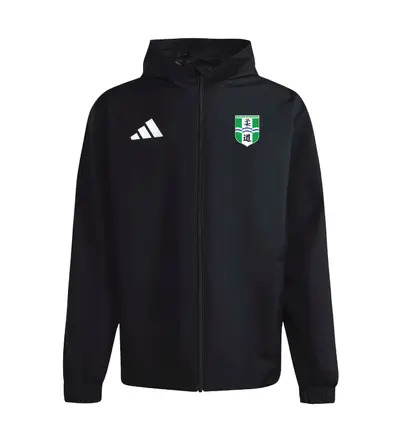 BS Judo Adidas Entrada 26 Hooded All-Weather Jacket Black JNR