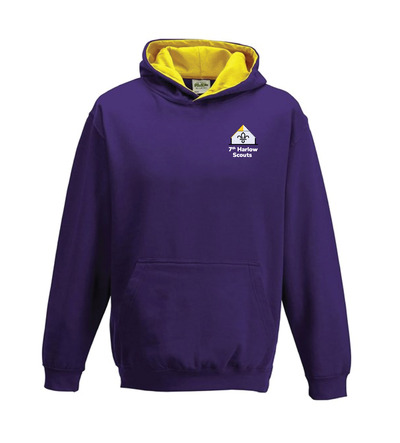 7th Harlow Scouts Contrast Hoodie Purple/Yellow