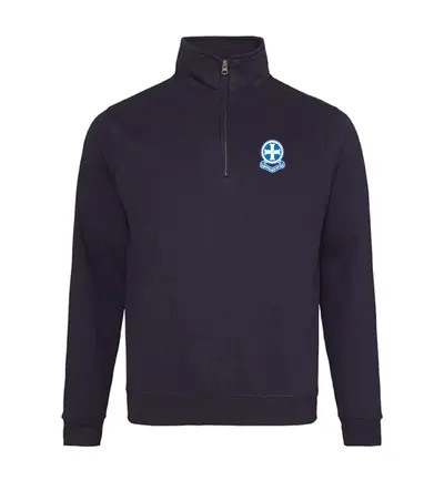 Passmores Cotton 1/4 Zip Sweatshirt Navy