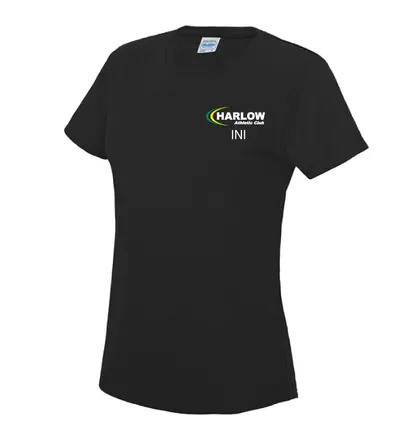 Harlow Athletic Club Awdis Womans Cool Tee Black
