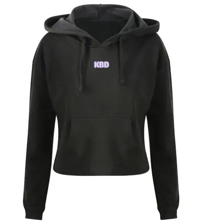 KBD Dance Cropped Hoodie Black