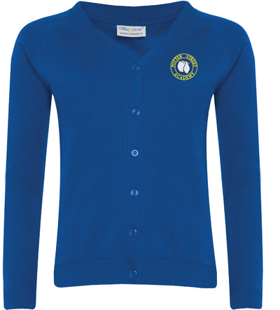 Potter Street Cardigan Royal with or without School Crest