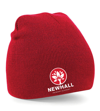 Newhall Primary Beanie Hat Red with or without School Crest