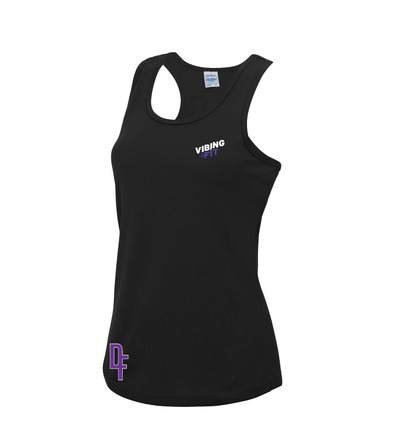 Vibing FIt Awdis Cool Vest with Left Breast Print Black
