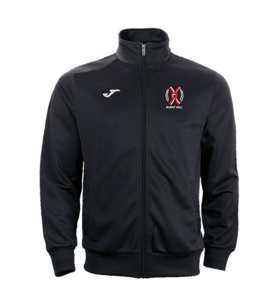 Burnt Mill Full Zip P.E Tracksuit Top Black with School Crest