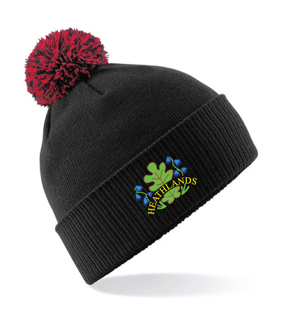 Heathlands Staff Bobble Hat Black/Red