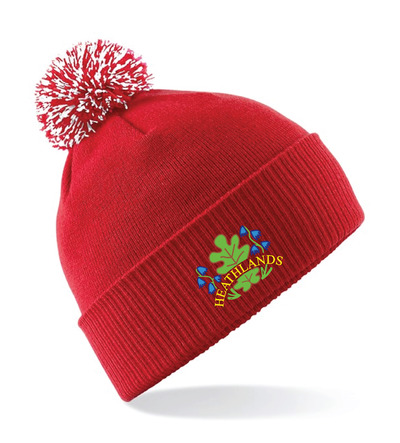 Heathlands Staff Bobble Hat Red/White