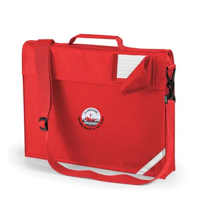 St James Bookbag with Strap Red