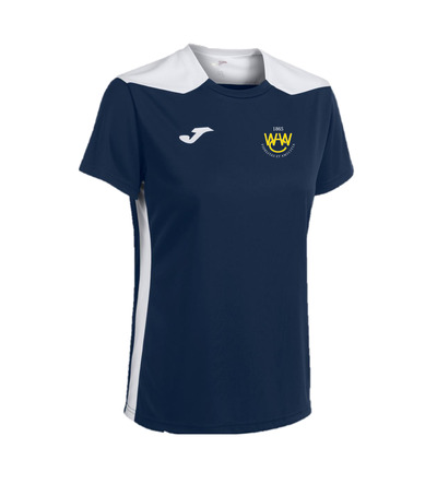 Woodford Wells Ladies Champ VI tee Navy/White with Badge