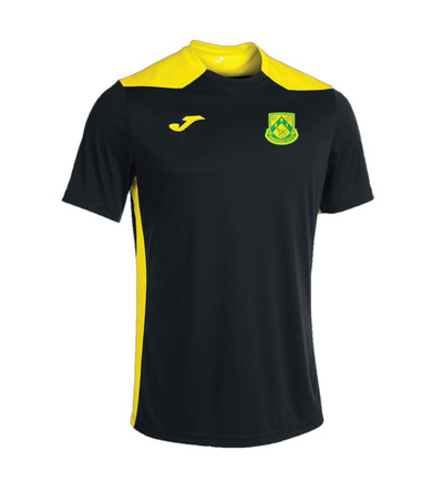 Dunmow Rovers Champ VI Training T-Shirt Black/Yellow