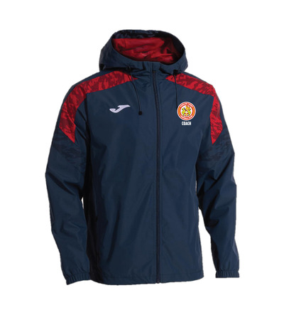 HTFC Coaches Champ VIII Raincoat Navy/Red JNR