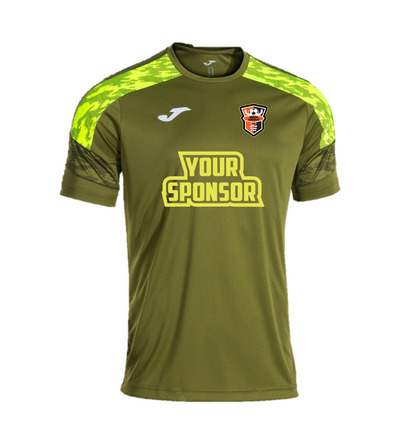 Harlow Tekkers Champ VIII T-Shirt Green/Fluo Yellow with Badge, Number & Sponsor