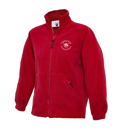 Chipping Ongar Fleece Red with or without School Crest