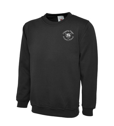 Chipping Ongar P.E Sweatshirt Black with or without School Crest
