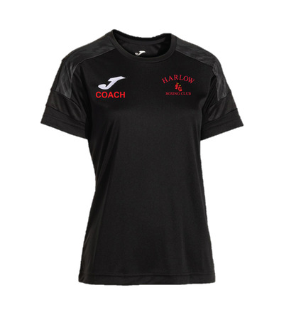 Harlow Boxing Club Coaches Champ VIII Womans T-Shirt Black