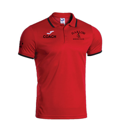 Harlow Boxing Club Coaches Combi Premium Polo Red/Black