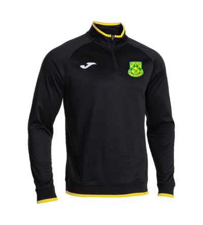 Dunmow Rovers Coaches Combi Premium 1/4 Zip Black/Yellow JNR