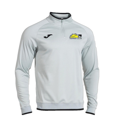 Harlow Lawn Tennis Combi Premium 1/4 Zip Grey/Black with Back Print SNR