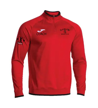Harlow Boxing Club Coaches Combi Premium 1/4 Zip Red/Black