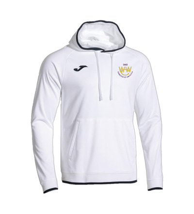 Woodford Wells Combi Premium Hoodie White/Navy with Badge JNR