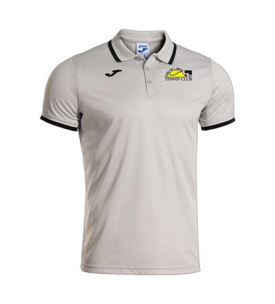 Harlow Lawn Tennis Combi Premium Polo Grey/Black with Back Print JNR