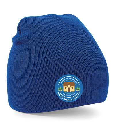 Coopersale Beanie Royal with or without School Crest