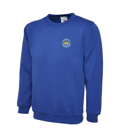 Coopersale Uneek Sweatshirt Royal with or without School Crest