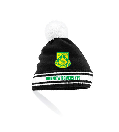 Dunmow Rovers YFC Bobble Hat Black/White