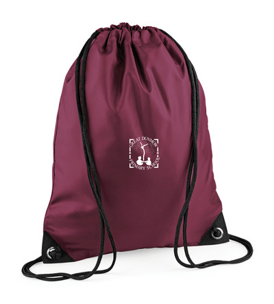 Great Dunmow P.E Gymsac Maroon with or without School Crest