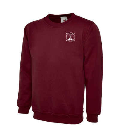 Great Dunmow Sweatshirt Maroon with or without School Crest