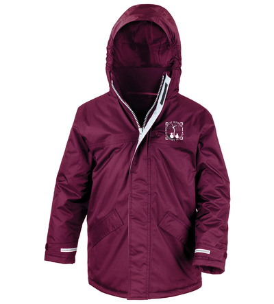 Great Dunmow Winter Jacket Maroon with or without School Crest