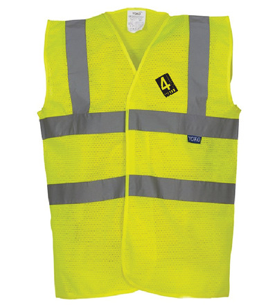 4 Wall Mesh Hi-Viz Waistcoat Yellow