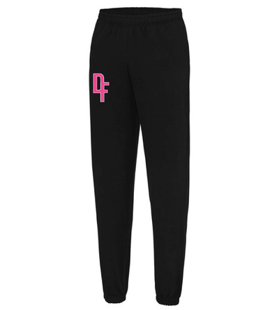 Dance Fusion Awdis FUCHSIA CREW Cuffed Joggers Black