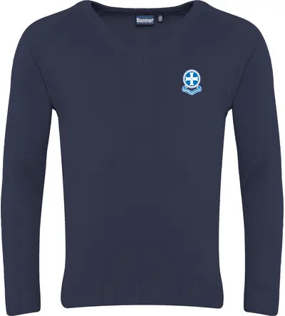 Passmores Knitted V-Neck Jumper Navy