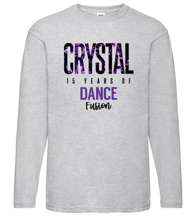 Dance Fusion Crystal Show Long Sleeve T-Shirt Heather Grey