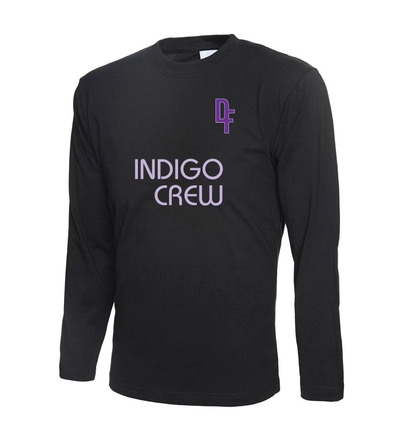 Dance Fusion Uneek L/S Indigo CREW T-Shirt Black