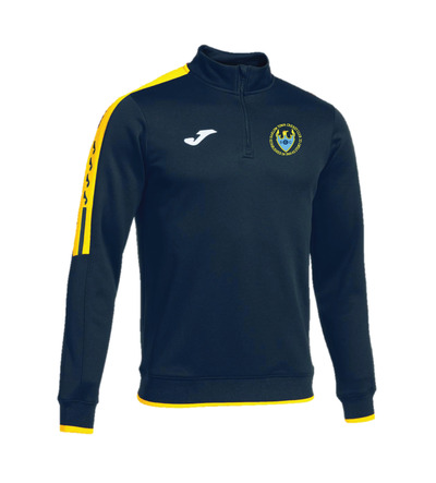 Harlow Town Cricket Club 1/4 Zip Navy/Yellow