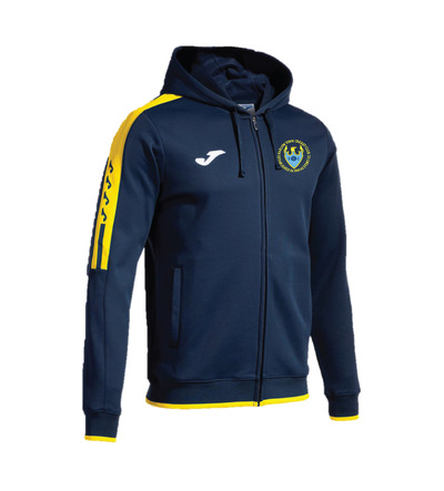 Harlow Town Cricket Club Zip Hoodie Navy/Yellow