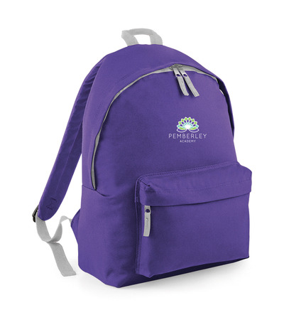 Pemberley Academy Backpack Purple with School Crest