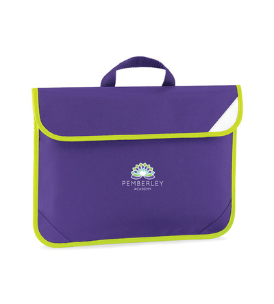 Pemberley Hi Vis Bookbag Purple with School Crest