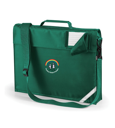 Purford Green Shoulder Strap Book Bag Bottle with or without School Crest