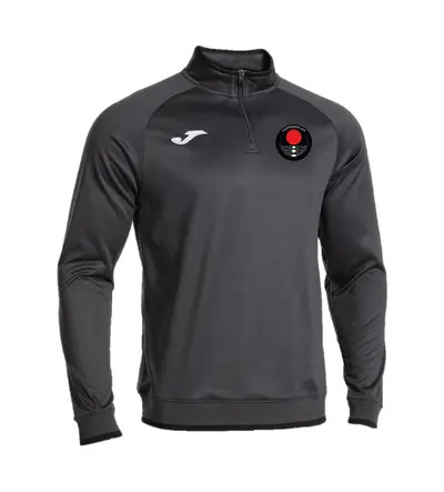 Harpenden JKA Combi Premium 1/4 Zip Tracksuit Top Dark Grey/Black