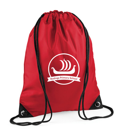 Rodings P.E Gymsac Red with or without School Crest