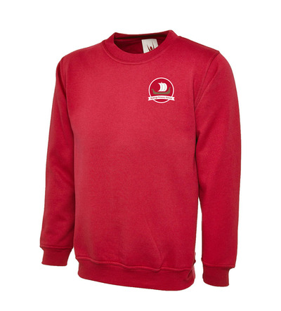 Rodings Sweatshirt Red with or without School Crest